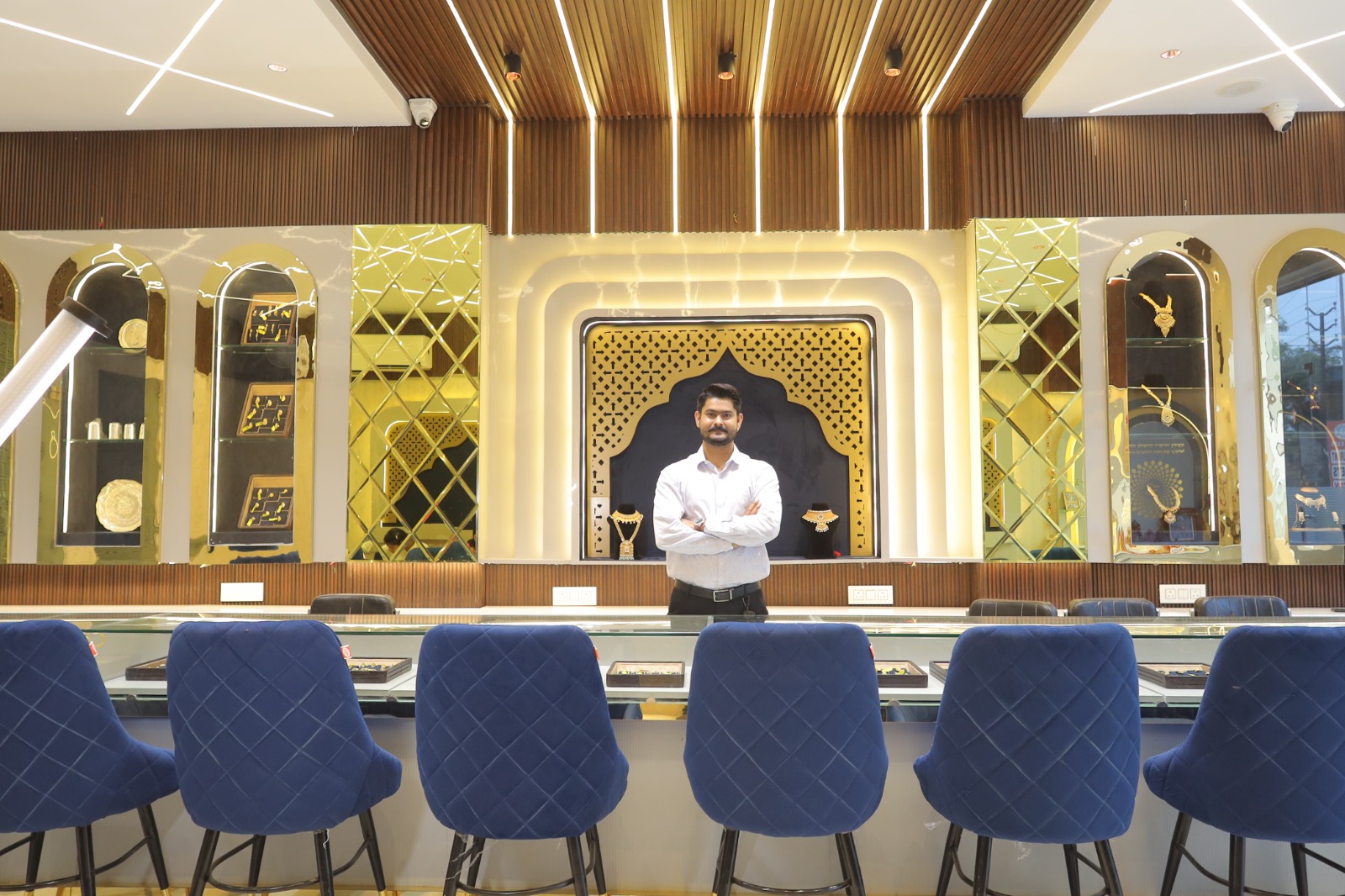 Shri Kasturi Jewellers luxury showroom interior in Kanpur